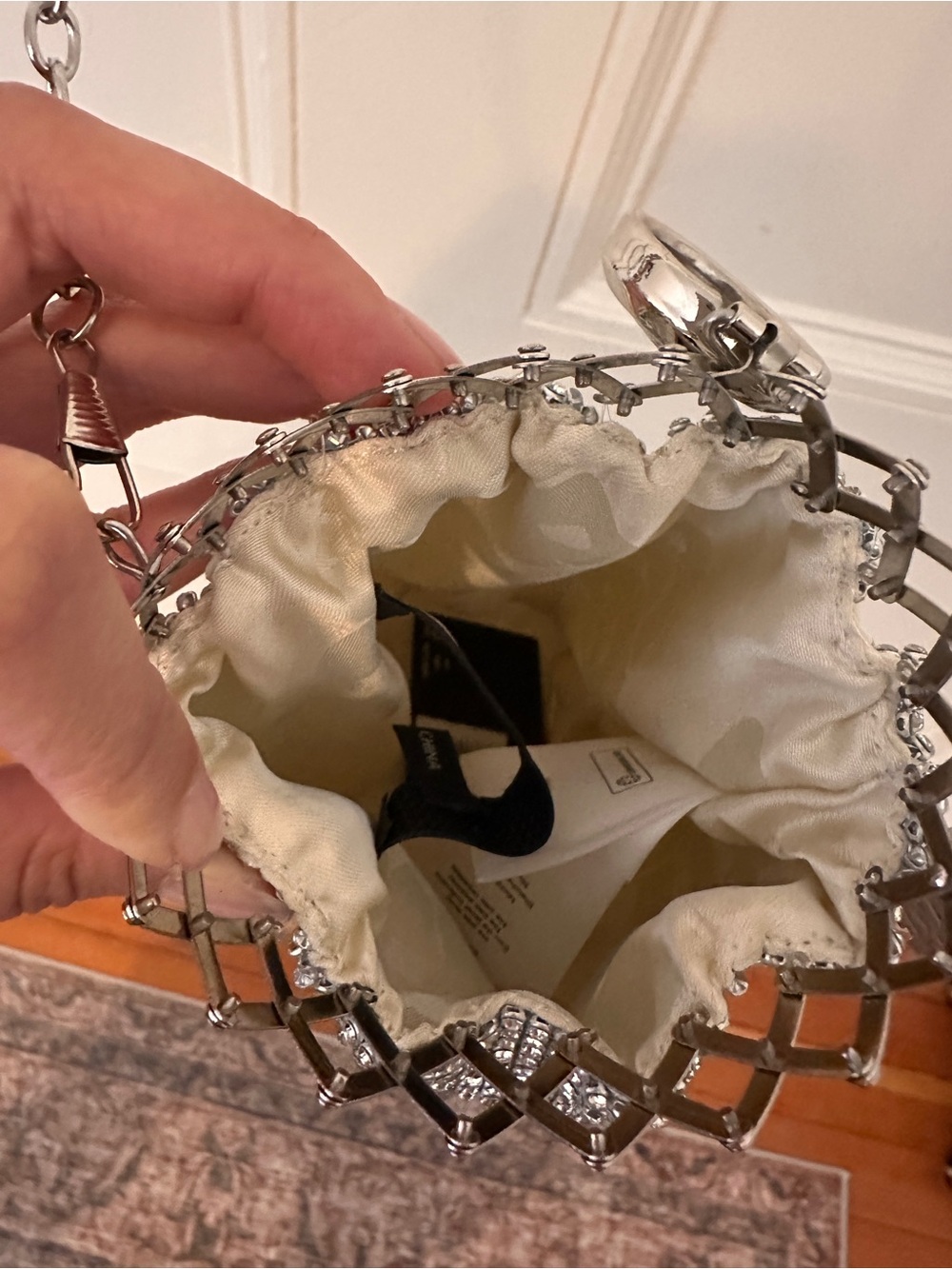 Rotate - Rhinestone Mesh Evening Bag - Picture 5 of 6